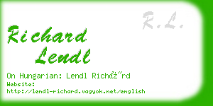 richard lendl business card